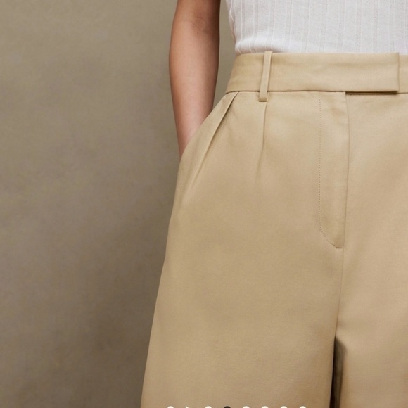 Banana Republic Cruise Wide Leg Pant High Waisted Maverick Tan Women’s 2 Petite - Picture 4 of 13